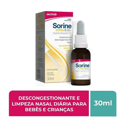 Sorine Gotas Baby 9mg/ml - Solução Nasal - Gotas com 30ml