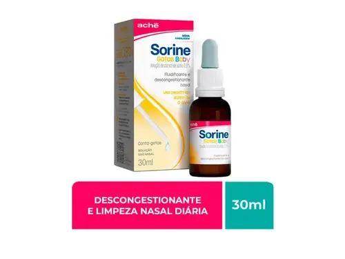 Sorine Jet Baby 0,9% - Solução Nasal - Jato Suave com 30ml