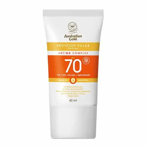 Protetor Solar Facial Australian Gold Antiox Complex Ultra Fluido FPS70 40ml