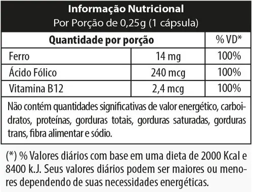 Supreforce Ferro 60 Cápsulas Gelatinosas