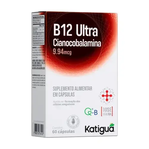 Vitamina B12 Ultra - 60 Cápsulas Gelatinosas - Katiguá