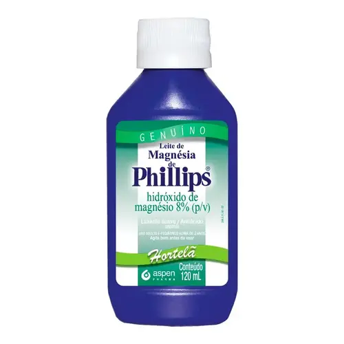 Leite de Magnésia de Phillips Sabor Hortelã 120ml