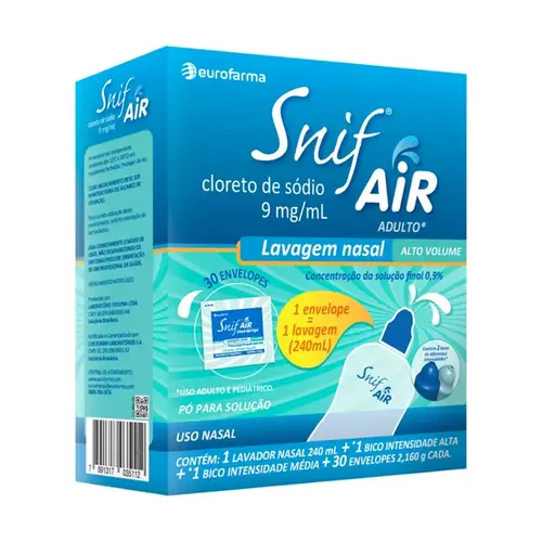 Snif Air Adulto com 30 Envelopes + Lavador Nasal 240ml