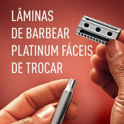 Lâmina Para Barbear - King.C.Gillette Platinum Refil 10 Unidades