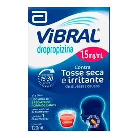 Vibral infantil 1,5mg/ml - Xarope Sabor Framboesa com 120ml