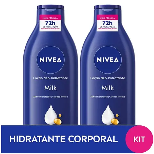 Kit Loção Hidratante Nivea Milk 2 Unidades 400ml