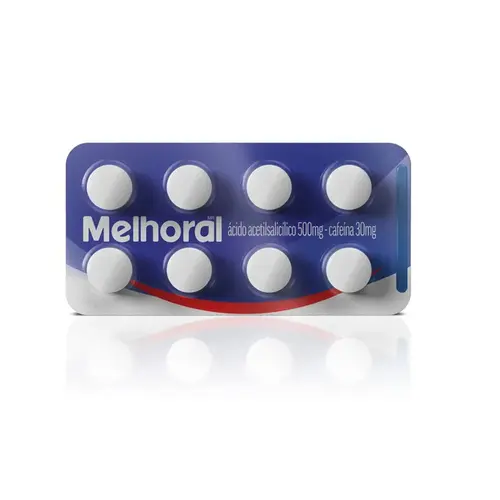 Analgésico Melhoral 500mg + 30mg 8 Comprimidos