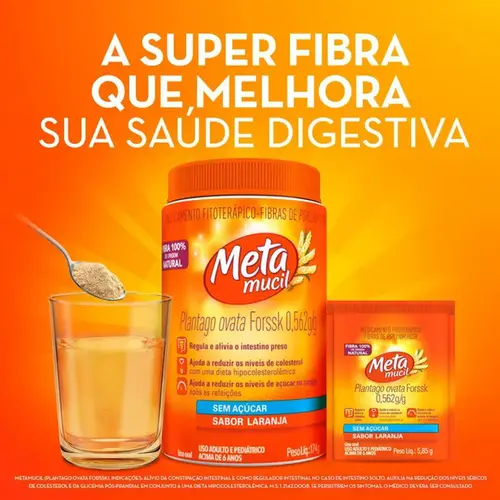 Metamucil Laranja 10 Sachês de 5,85g cada