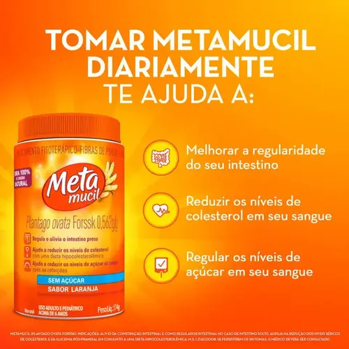 Metamucil Laranja 10 Sachês de 5,85g cada