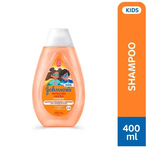 Shampoo Infantil Johnson's Kids Cachos Dos Sonhos 400ml