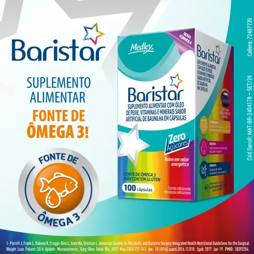 Polivitamínico Pós-Bariátrica Baristar 100 Cápsulas