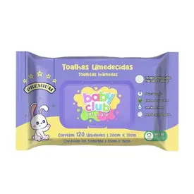 Toalha Umedecida Baby Club Premium 120 Unidades