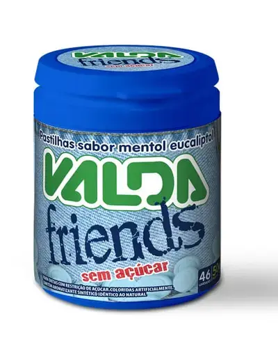Pastilha Valda Friends - Sabor Mentol Eucalípto - Sem Açúcar 50g