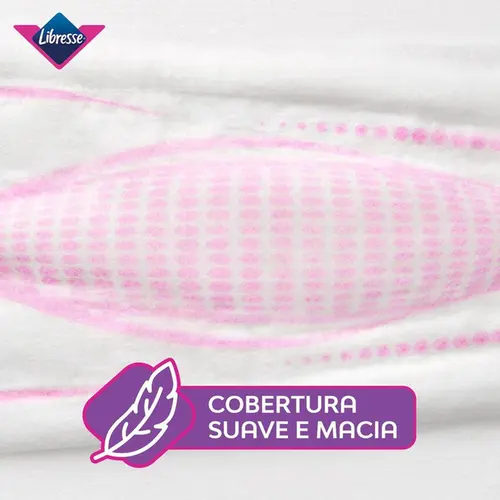 Absorvente Libresse Noturno Regular Cobertura Suave com Abas 8 Unidades
