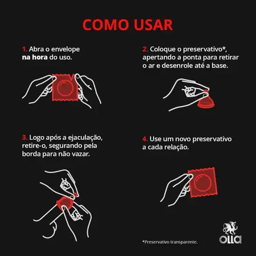 Preservativo Olla Morango 6 Unidades