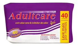 Absorvente Geriátrico Adultcare Gel com 40 Unidades