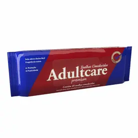 Toalhas Umedecidas Geriátricas Adultcare Premium 40 Unidades