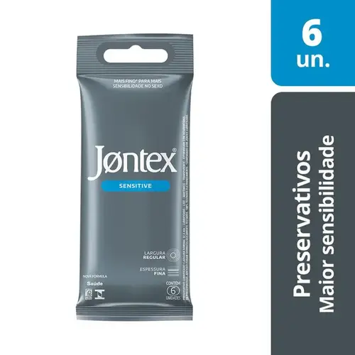 Preservativo Jontex Sensitive Mais Fino 6 Unidades