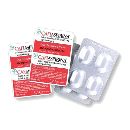CafiAspirina 650mg + 65mg 4 Comprimidos