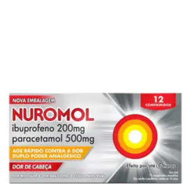 Nuromol 200mg + 500mg - 12 Comprimidos
