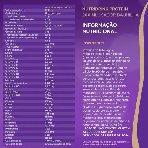 Suplemento Alimentar Líquido Nutridrink Protein Baunilha 200ml