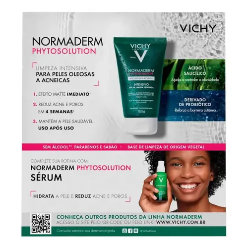 Kit Gel de Limpeza Facial Vichy Normaderm Phytosolution 150g + 40g Grátis