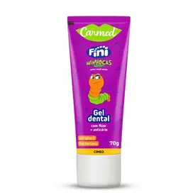 Gel Dental Carmed Fini Minhocas Sabor Maçã Verde com Flúor 70g