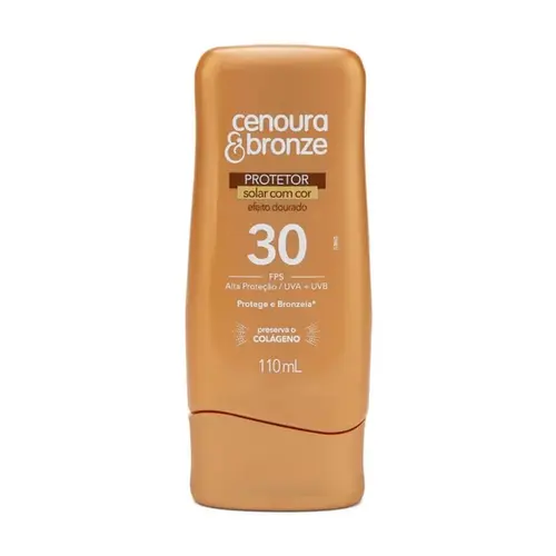 Protetor Solar Cenoura & Bronze com Cor FPS30 110ml