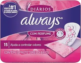 Protetor Diário Always com Perfume 15 Unidades