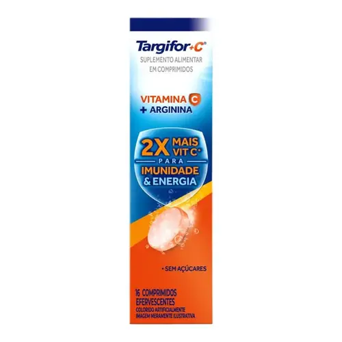 Targifor C Vitamina C e Arginina Sanofi 16 Comprimidos Efervescentes