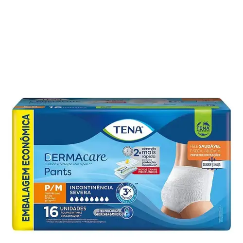 Roupa Íntima Descartável Tena Pants Dermacare para M 16 Unidades