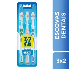 Escova de Dente Oral B Classic 40 3 Unidades