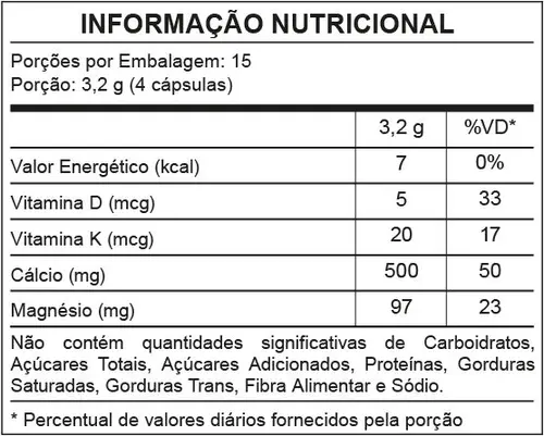Supreforce Cálcio MDK 60 Cápsulas