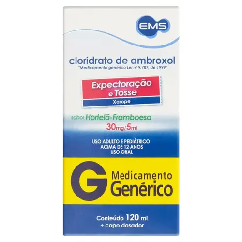 Cloridrato de Ambroxol 6mg/ml Xarope com 120ml - EMS - Genérico