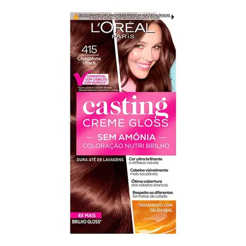 Tinta de Cabelo L’Oréal Paris Casting Creme Gloss 415 Chocolate Glacê