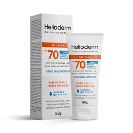 Protetor Solar Facial Helioderm Oil Free FPS70 Sem Cor 50g