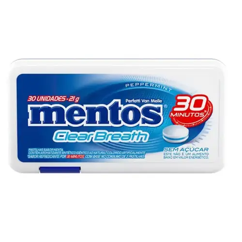 astilha Mentos Clear Breath Peppermint Dispencer 21g
