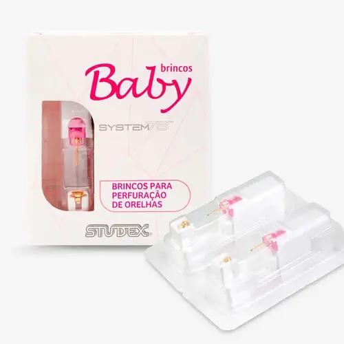 Brinco Infantil Antialérgico Studex Baby - Daisy Cristal - 1 Par
