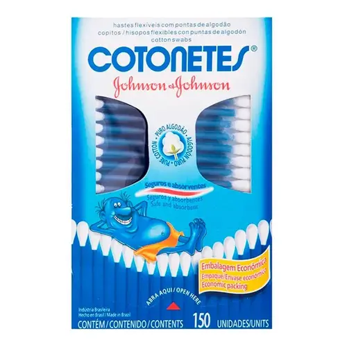 Hastes Flexíveis Cotonetes 150 Unidades