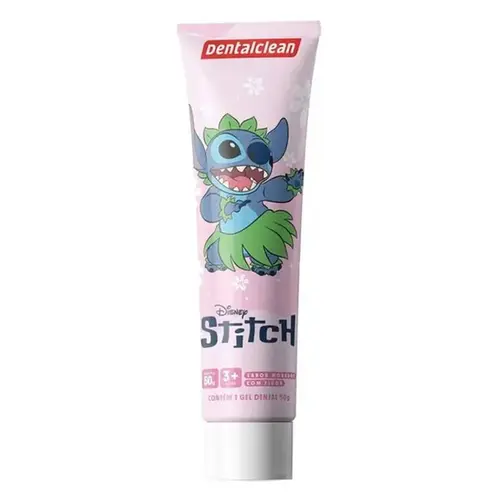 Gel Dental Infantil Colecionável Dentalclean Stitch Sabor Morango 50g