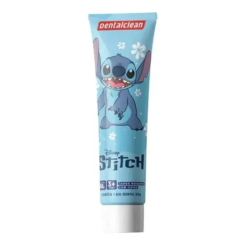 Gel Dental Infantil Colecionável Dentalclean Stitch Sabor Morango 50g