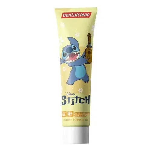 Gel Dental Infantil Colecionável Dentalclean Stitch Sabor Morango 50g