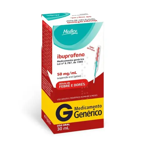 buprofeno 50mg/ml Medley Genérico 30ml - Suspensão Oral