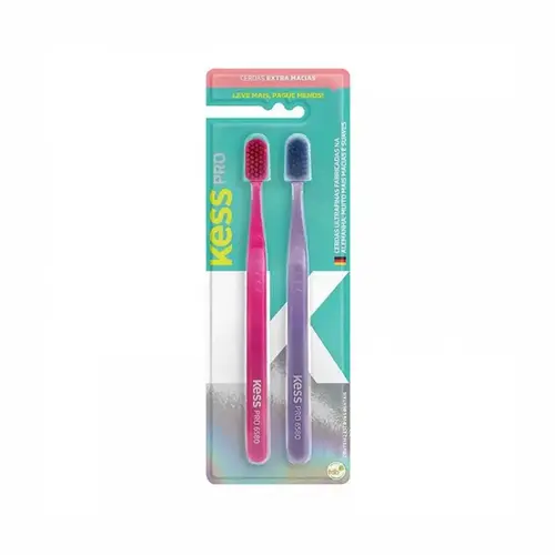 Escova Dental Kess Pro Extra Macia 2 Unidades
