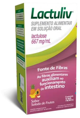 Lactuliv 667mg - Xarope Sabor Salada de Frutas - 120ml - Legrand