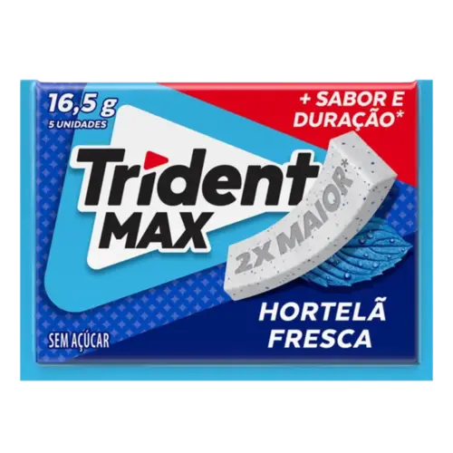 Chiclete Trident Max Hortelã Fresca 16,5g - 1 Unidade