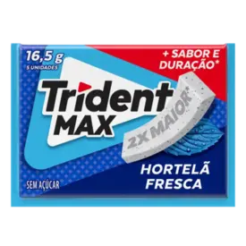 Chiclete Trident Max Hortelã Fresca 16,5g - 1 Unidade