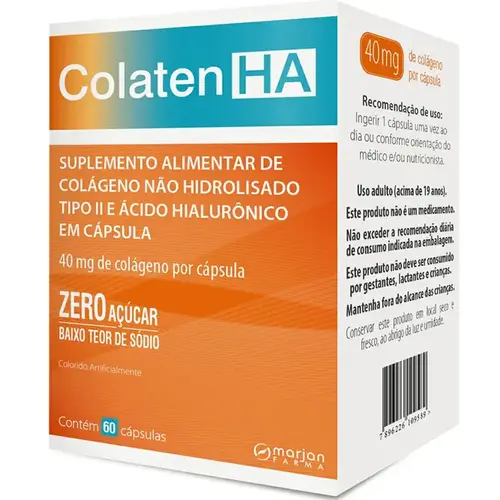 Colágeno Tipo 2 - Colaten HA 60 Cápsulas - Marjan Farma