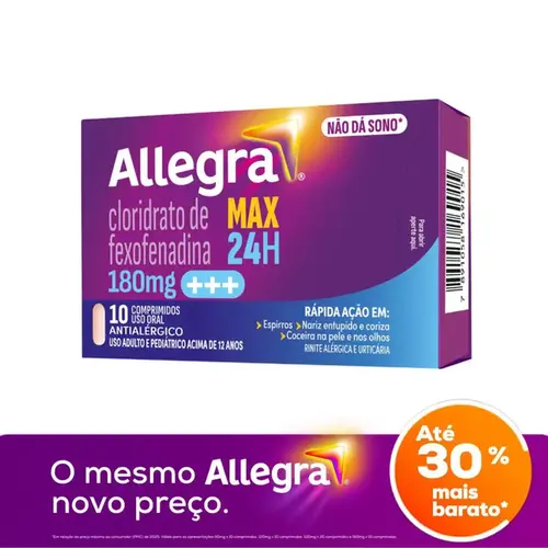 Allegra 180mg 10 Comprimidos