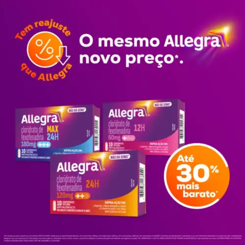 Allegra 180mg 10 Comprimidos